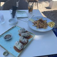 Pad Thai and spring rolls  at Art of Raw at The Garden Lounge in Zadar