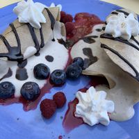 Banana crepes at Art of Raw at The Garden Lounge in Zadar