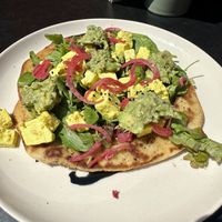 Flatbread with tofu and guacamole   at Domburgsche Bier en Melksalon in Domburg