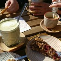 cakes and coffee at Domburgsche Bier en Melksalon in Domburg