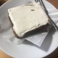 Vegan and gluten free pumpkin spice cake with vegan cream cheese frosting  at Choko Moko in Ajax