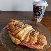 Ham and Cheese croissant at Veganius in Buenos Aires