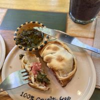 Ham and cheese pupusa  at Veganius in Buenos Aires