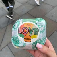 Vegan burger   at LEON - Bankside in South East London
