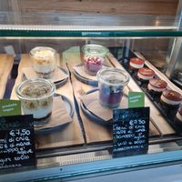 Chia pudding and yogurt bowl (vegan) at Bio Essere in Arco