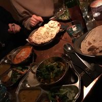 We ordered three different veg options and also nan at Shanti in Stockholm