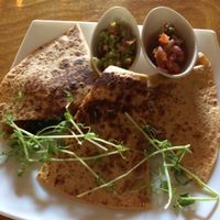 vegan quesadilla at Green Room Cafe in Jaco