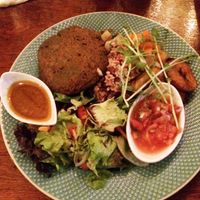 vegan falafel casadito at Green Room Cafe in Jaco