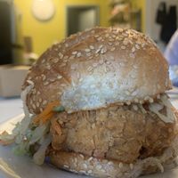 “Chickn” tofu perfection  at Superiority Burger in New York City