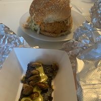 Burger and brownie! at Superiority Burger in New York City