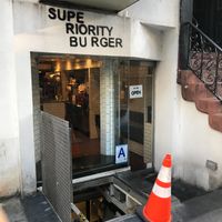 From outside at Superiority Burger in New York City