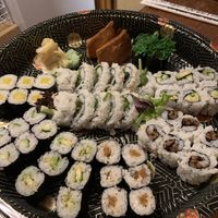 Entirely vegan sushi platter to go! Everything was delicious and the staff was wonderful and accommodating!  at Yosaku in Portland
