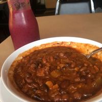 Chilie and a berry smoothie. So good! at 21 Oak in Manchester