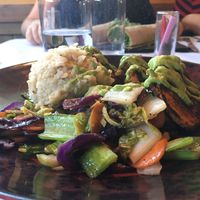 Sweet Potato Scallion Cake at 21 Oak in Manchester