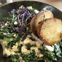 Scrambled Tofu with vegetables sooo good at 21 Oak in Manchester