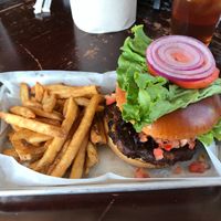 Black bean burger  at Mark Twain Brewing Company in Hannibal