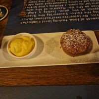 Carrot cake with passion fruit sorbet   at Haven in Siem Reap