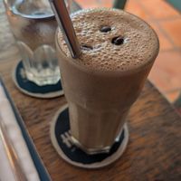Coffee banana shake with soy milk at Haven in Siem Reap
