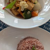Cashew tofu with vegetables at Haven in Siem Reap