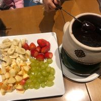 Fondue de chocolate e frutas  at Hotel Serra da Estrela - Restaurante Alquimia in Campos Do Jordao