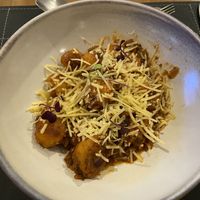 Nhoque de mandioquinha com bolonhesa de cogumelo #Veganuary at Hotel Serra da Estrela - Restaurante Alquimia in Campos Do Jordao