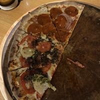 Half caprese & half pepperoni pizza   at Hotel Serra da Estrela - Restaurante Alquimia in Campos Do Jordao