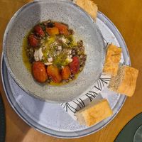 Burrata com pesto  de pinhão! at Hotel Serra da Estrela - Restaurante Alquimia in Campos Do Jordao