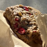 Cranberry orange 🍊 was a great flavor   at Blooming Lotus Gourmet Bakery in Milwaukee