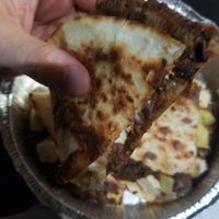 Blackbeanie Quesadilla with tofu and vegan cheese at Mad Mex in Erie