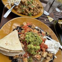 Pennsyltucky Fried Tofu and bowl with tofu, vegan cheese and vegan sour creamm  at Mad Mex in Erie
