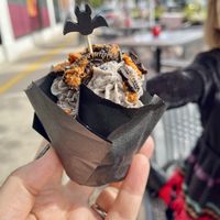 Spooky Oreo cupcake! I thought it would be too sweet with so much icing but honestly I ate it all! The icing was perfect!  at Jodi Bee Bakes in Salem