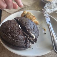 Whoopie pie (and behind that banana & choc muffin)  at Jodi Bee Bakes in Salem