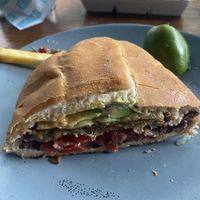 half of milanesa sandwich (better portion)  at FOREVER in Mexico City