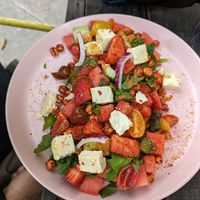 watermelon and feta salad at FOREVER in Mexico City