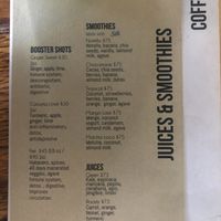 Menu  at FOREVER in Mexico City