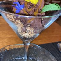 Great vegan chocolate mousse   at Organika in Cusco