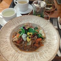 Vegetable noodles at Organika in Cusco