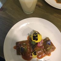 Pasta with sweet potato at Organika in Cusco