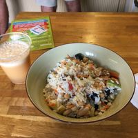 Rice salad with vegetables, beans and chickpeas  at Green and Go in Livorno