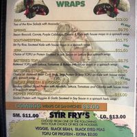 menu at Daisy's Catering Cafe in South Holland