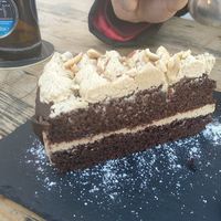 Tarta vegana at Recyclo Bike Cafe in Malaga