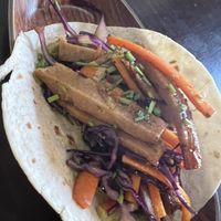 Taco vegano de seitan  at Recyclo Bike Cafe in Malaga