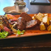 Vegan Chorizo plate at Recyclo Bike Cafe in Malaga