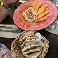 Hummus  at Recyclo Bike Cafe in Malaga