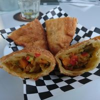 Empanadas at Recyclo Bike Cafe in Malaga