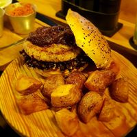 Vegan Burger at Recyclo Bike Cafe in Malaga