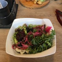 bahamontes salad (without goats cheese) at Recyclo Bike Cafe in Malaga