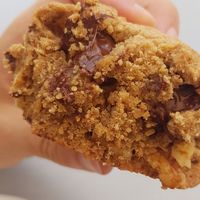 The inner part of a vegan chocolate cookie at Recyclo Bike Cafe in Malaga