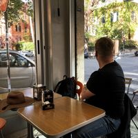 View from inside  at Gran Caffe dei Villini in Rome