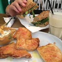 Pan tomate and daily vegetarian bocadillo at Vegetalia - Born in Barcelona